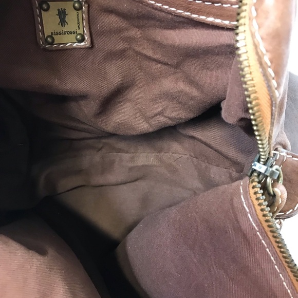 Sissi Rossi Italy Brown Leather Handbag Satchel Purse - Picture 10 of 10